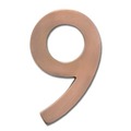 Architectural Mailboxes Brass 4 inch Floating House Number Antique Copper 9 3582AC-9